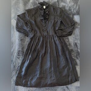J.Crew 100% Silk Polka Dot Dress Size 6